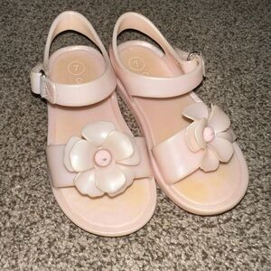 Kids Pink Cat & Jack Sandals with Flower Accent
